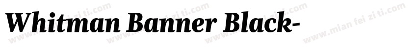 Whitman Banner Black字体转换